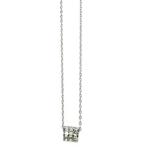 Triluxe –Triple Crystal Barrel Pendant Necklace Tarnish Resistant Stainless